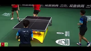 Illegal serve from wang chu qin?