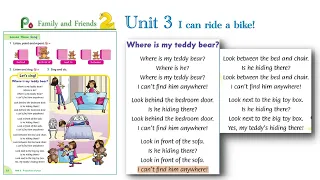 Song in Family and friends Level 2 Unit 3 _ Where is my teddy bear? | Let's sing karaoke!