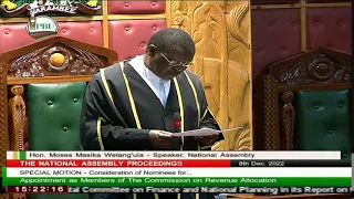 NATIONAL ASSEMBLY PROCEEDINGS  THURSDAY DECEMBER 08, 2022 AFTERNOON SESSION