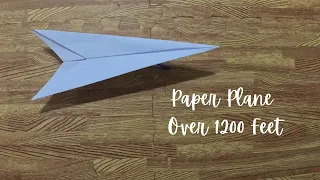 How to Make Paper Airplane That Flies Far, Easy Origami & Craft & Art/ in less than 5 minutes!