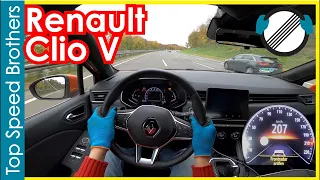 Renault Clio V TCe 130 (2021) AUTOBAHN POV TOP SPEED 🚀