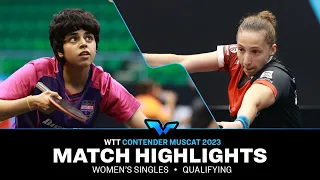 Stephanie Loeuillette vs Archana Girish Kamath | WS Qual | WTT Contender Muscat 2023