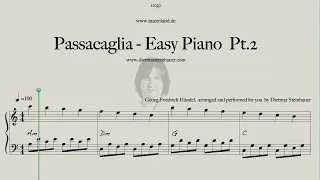 Passacaglia Pt 2 -  Easy Piano -  Georg Friedrich Händel