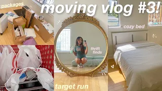 moving vlog! setting up my bed, target runs, thrift haul, etc 🛋 moving series ep. 3