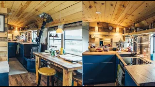 The Most Cleverly Designed School Bus Conversion - A True Apartment On Wheels