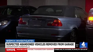 Suspected abandoned vehicles removed from garage