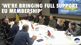 Three EU PMs visit Kyiv, meet with Ukraine's Zelensky to show support and discuss EU membership