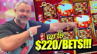 My "ONE" Time On $220/Bet High Limit Dancing Drums...