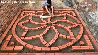 Brick Floor Design | Unique Tile Floor Design Ideas In The Garden As A Play Area