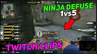 NINJA DEFUSE 1в5 НА ТУРНИРЕ! PIMP 200 IQ PLAY! CS:GO Twitch Clips #24