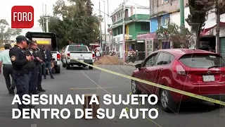 Asesinan a hombre dentro de su auto en canal de Tezontle, CDMX - Las Noticias