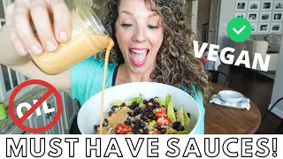 3 MUST HAVE Vegan & Oil Free Sauces (salad dressings)  For HEALTH & WEIGHT LOSS // Plant Based