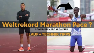 Weltrekord Marathon Pace Laufen // Lauf & Technik tipps