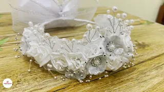 First Holy Communion Crown making Part -2 (for Girls) | Flower Crown | Baptism Crown