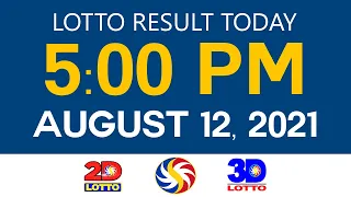 Lotto Results Today August 12 2021 5pm Ez2 Swertres 2D 3D 6D 6/42 6/49 PCSO