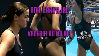 Ana Carvajal San Miguel & Valeria Antolino | Women's diving | FUKUOKA 2023 | 10M Platform #beautiful