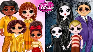 Encanto The Madrigal Family vs The Addams Family Clothes Switch Up - DIY Paper Dolls & Crafts