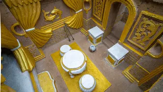 The Most Beautiful Underground Gold Castle Villa House Build by Ancient Skills