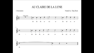 AU CLAIRE DE LA LUNE -PLAY_ALONG_ VERY EASY SONG (3 notes) - Flute, violin, bandurria, recorder