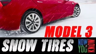 How Does the Tesla Model 3 RWD Handle in the Snow with SNOW TIRES