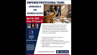 Empower Professional Teams: Leveraging AI for Business Success - UAGC AI Webinar Series