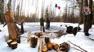 RUSSIAN WILDERNESS CAMPING WITH US MARINE - THIS MARINE NEVER BEEN IN THE SNOW! @Wild-Siberia