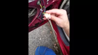 How to roll up your car window using a power wheels battery