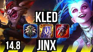 KLED & Nami vs JINX & Lulu (ADC) | 74% winrate, 14/3/18, Dominating, Rank 15 Kled | NA Master | 14.8