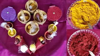 pasupu kumkuma packing ideas | return  gift ideas | haldi kumkum packing