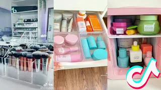 Organizing Makeup and Skincare ASMR🌷 || Best Aesthetic Tiktok