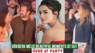 Gökberk demirci and Melis Beautiful Moments at Farewell Party !Özge yagiz at Party