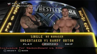 WWE SmackDown! vs  Raw (2005) - Undertaker vs. Randy Orton - WrestleMania 21 Revamped