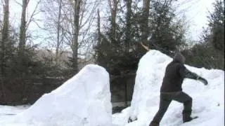 Monster Backyard Sled jump