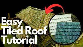 Easy way to make Tiles Roof for diorama / Tutorial
