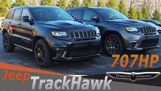 707ЛС Джип Гранд Чероки TrackHawk видео. Тест драйв 2018 Jeep Grand Cherokee Trackhawk 707HP.