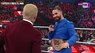 Seth Rollins confronta a Cody Rhodes - WWE RAW 29 de Enero 2024 Español