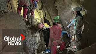 Turkey cave rescue: Trapped US explorer Mark Dickey nears surface at about 100m