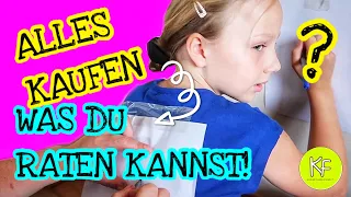 ALLES KAUFEN WAS WIR RATEN | RÜCKEN MALEN Challenge (Teil 1) | Kleine Familienwelt