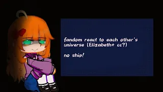 •fandom react to each other's universe (Elizabeth+cc)•~shorter than my classmates✨opposite actually😋