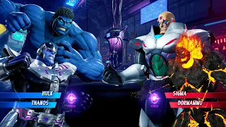 Thanos & Blue Hulk vs Sigma & Dormammu (Very Hard) - Marvel vs Capcom | 4K UHD Gameplay