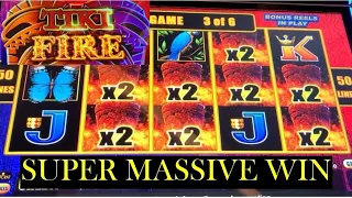 SUPER MASSIVE WIN TIKI FIRE $250 BET #highlimitslots #jackpot @MRHIGHLIMITS