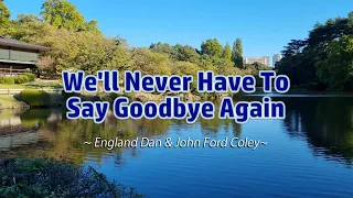 WE'LL NEVER HAVE TO SAY GOODBYE AGAIN - (Karaoke Version) - by England Dan & John Ford Coley