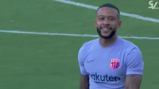 MEMPHIS DEPAY FIRST GOAL AND DEBUT BARCELONA VS GIRONA