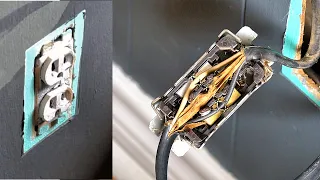 ⚡ How to upgrade unsafe vintage mobile home quick electrical outlets🔌