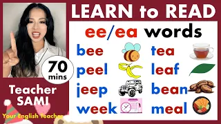 'ee' and 'ea' sound | three-letter and four-letter words | Learn to read with Teacher SAMI