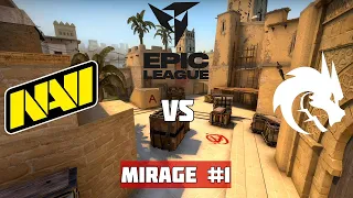 Матч на вылет. NAVI vs SPIRIT. Map-1 Mirage. EPIC CIS League Spring 2021