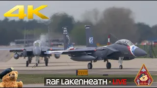 LIVE US AIR FORCE F-15 & F-35 ACTION 48TH FIGHTER WING  • USAF RAF LAKENHEATH 19.04.24