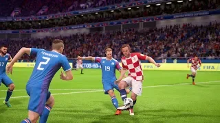 World Cup 2018 Croatia vs Iceland - Group D Full Match Sim (FIFA 18)