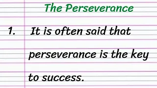 Perseverance is Key to Success Essay in English 10 Lines || Short Essay on Perseverance