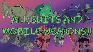 All Mobile Weapons from Mobile Suit Gundam Listed by Faction A-Z